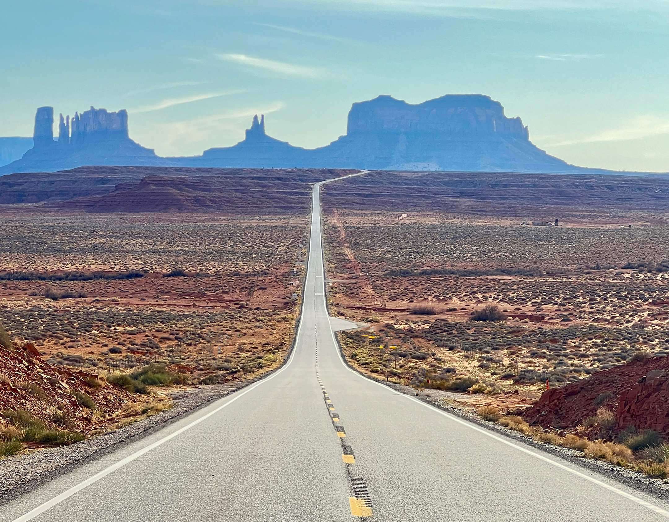 Road through Monument Valley